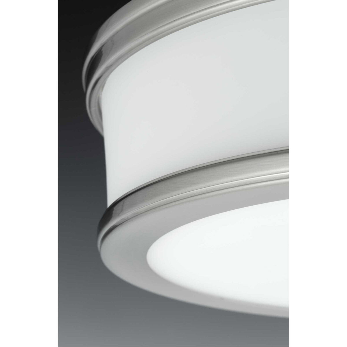 Green Ave LED 10.5 inch Brushed Nickel Flush Mount Ceiling Light, Progress LED